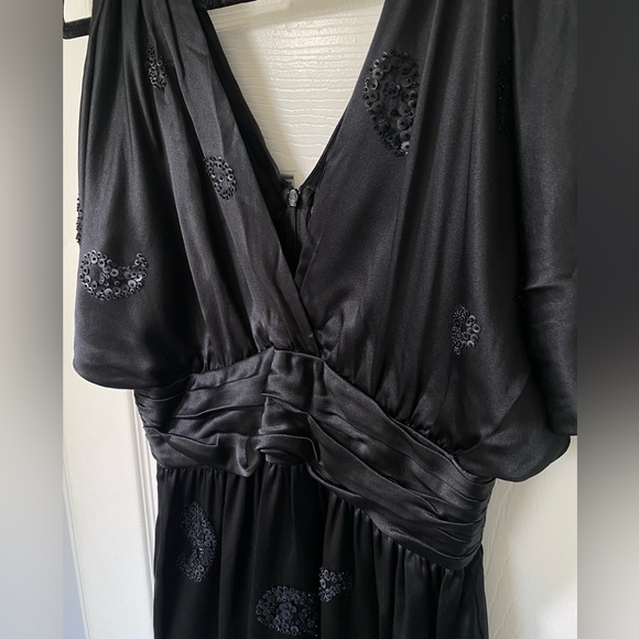 Silk Blouson TOCCA Dress with sequin appliqué - Picture 3 of 6